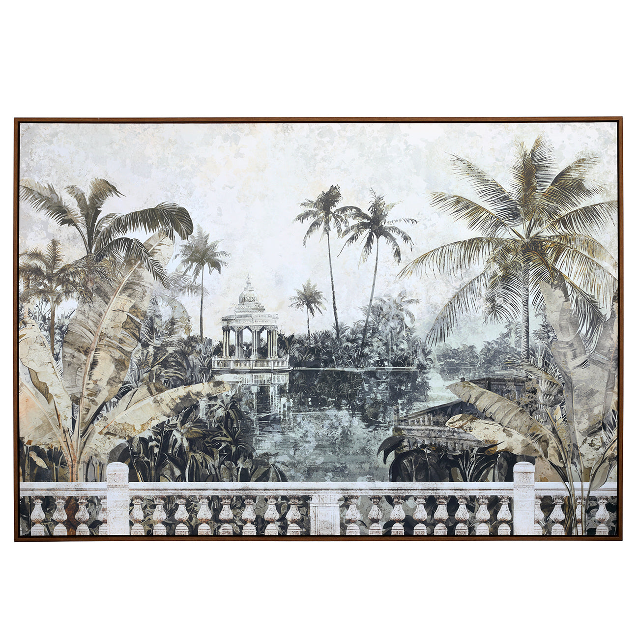 Vintage Lake Framed Canvas Wall Art 100x140cm