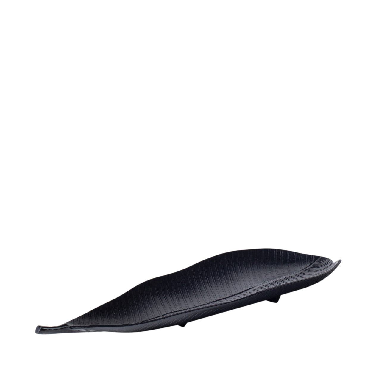 Avara Tropical Leaf Dish Black Medium