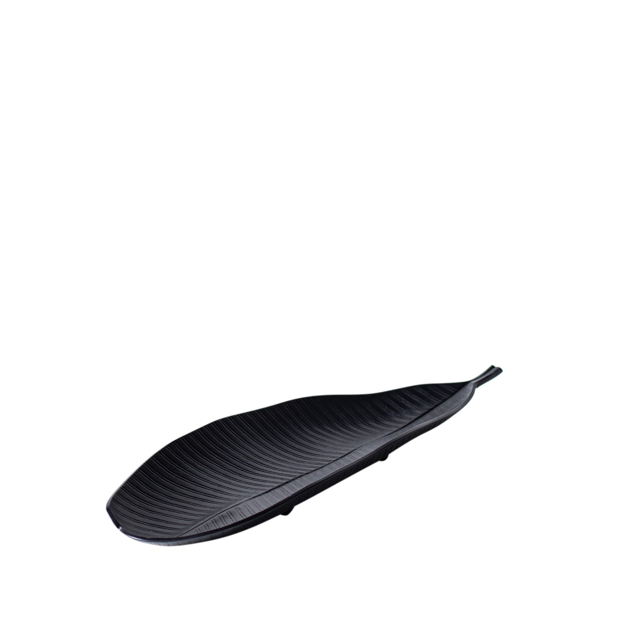 Avara Tropical Leaf Dish Black Medium