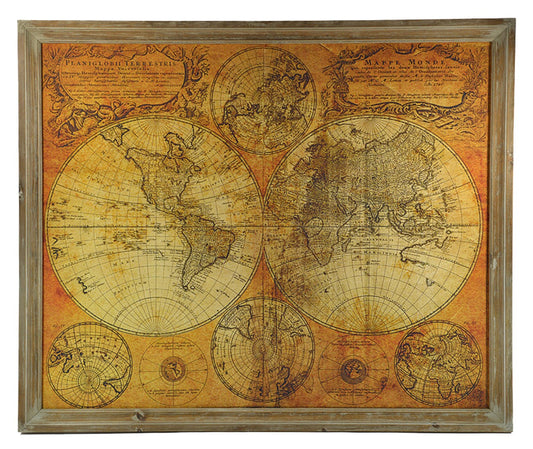 Globe Framed Print Wall Art 104x86cm