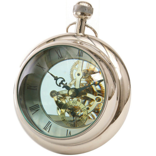 Cooper Nickel Paperweight Clock