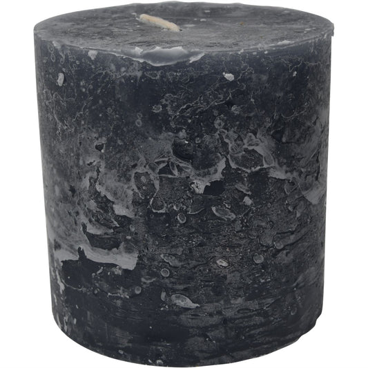 Promotion  - Libra Dark Grey Rustica Pillar Candle 10x10cm