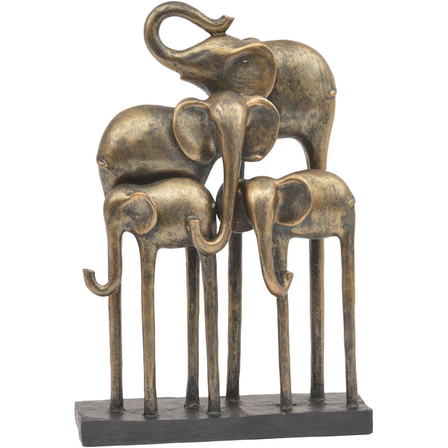 Iconic Antique Bronze Group Of Elephants