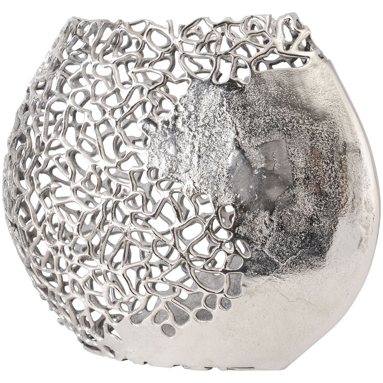 Apo Coral Aluminium Ellipse Vase