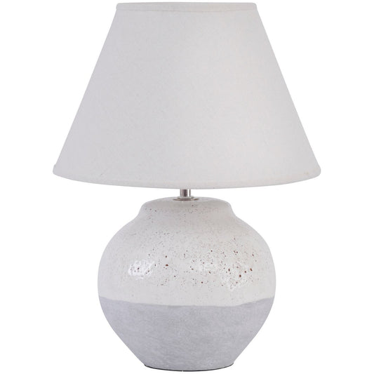 Skyline Grey Cream slub shade Small E27 60W