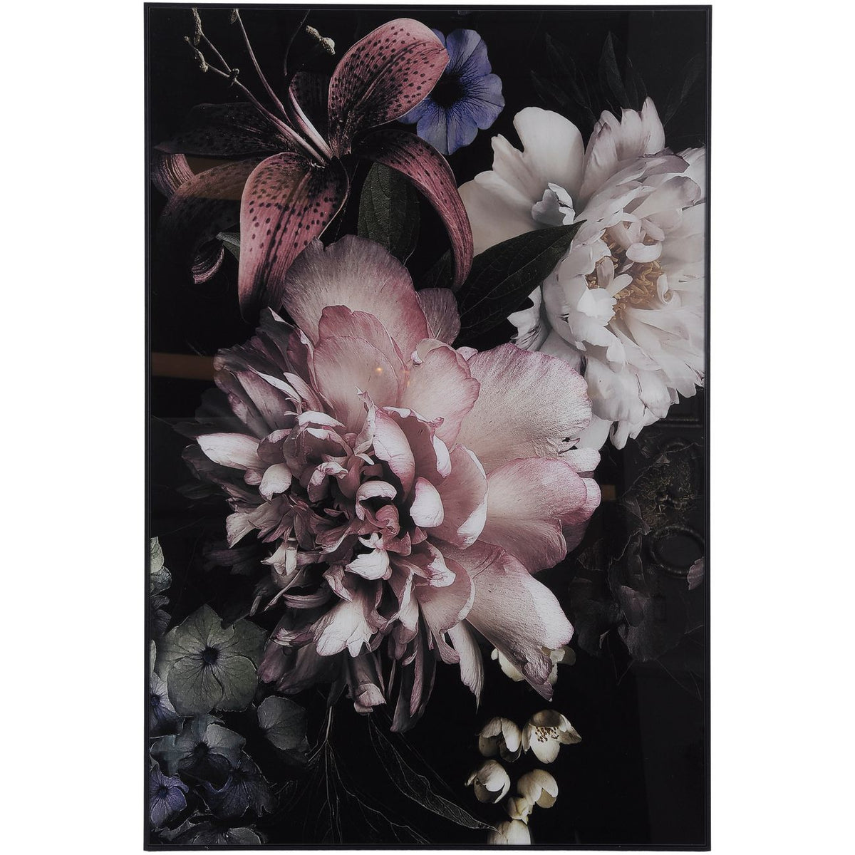 Floral Glass Wall Art 80x120cm