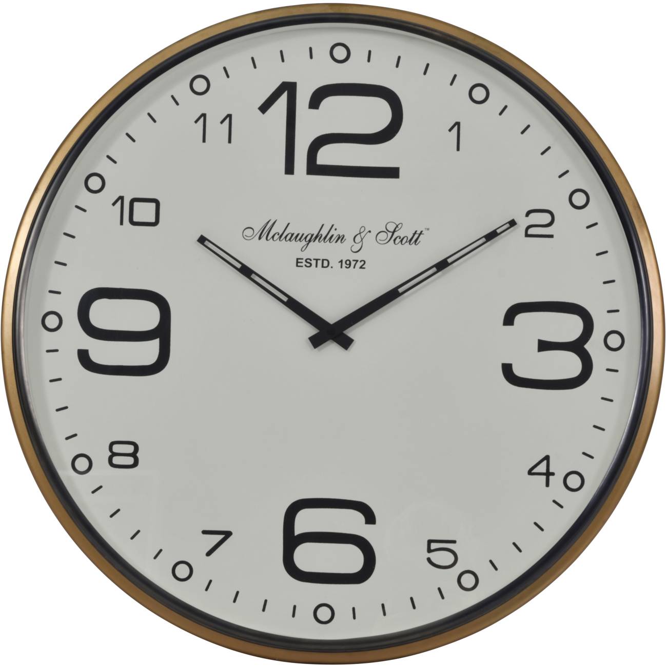Risby Gold Brass and Nickel Wall clock