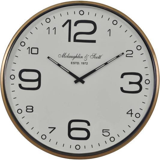 Risby Gold Brass and Nickel Wall clock