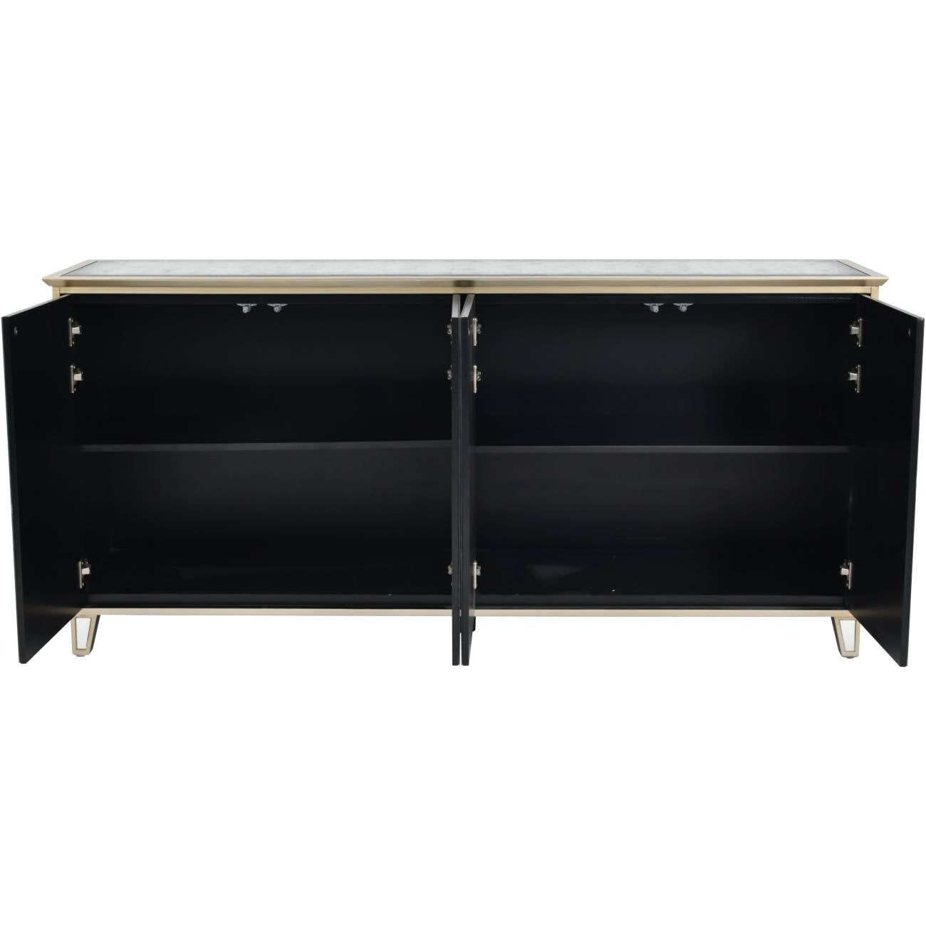 Lexington Four Door Antique Mirrored Sideboard