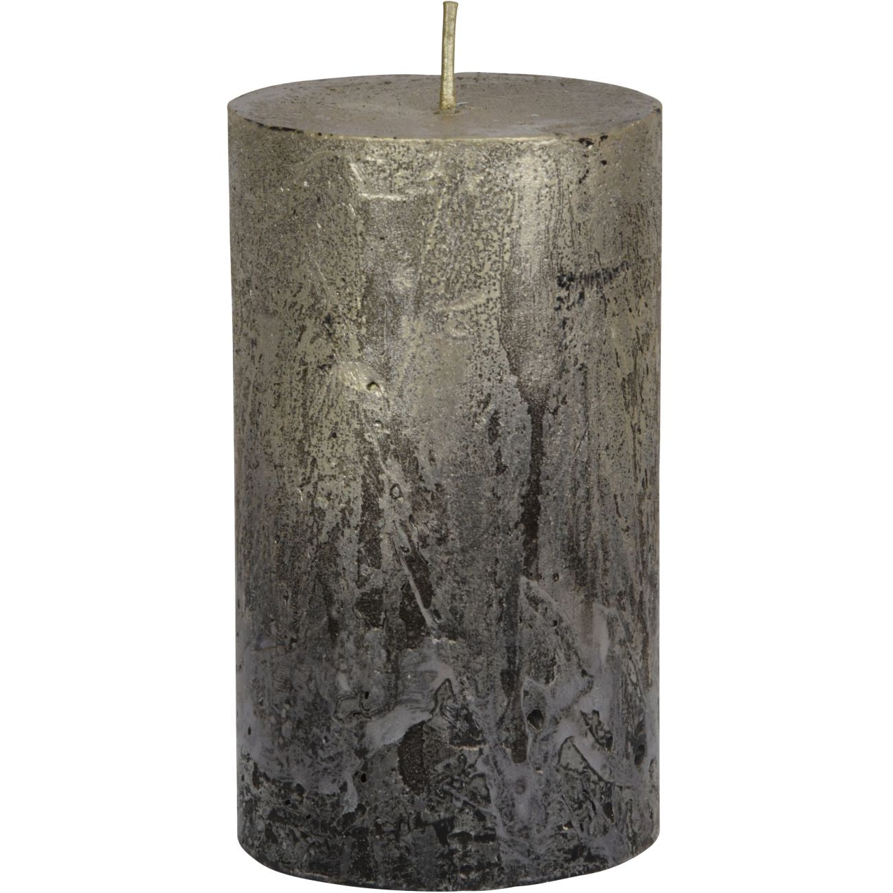 Promotion  - Libra Black and Gold Ombre Pillar Candle 7x12cm