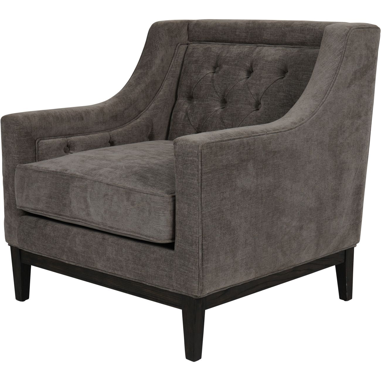 Promotion - Theodore Buttoned Armchair in Warm Grey