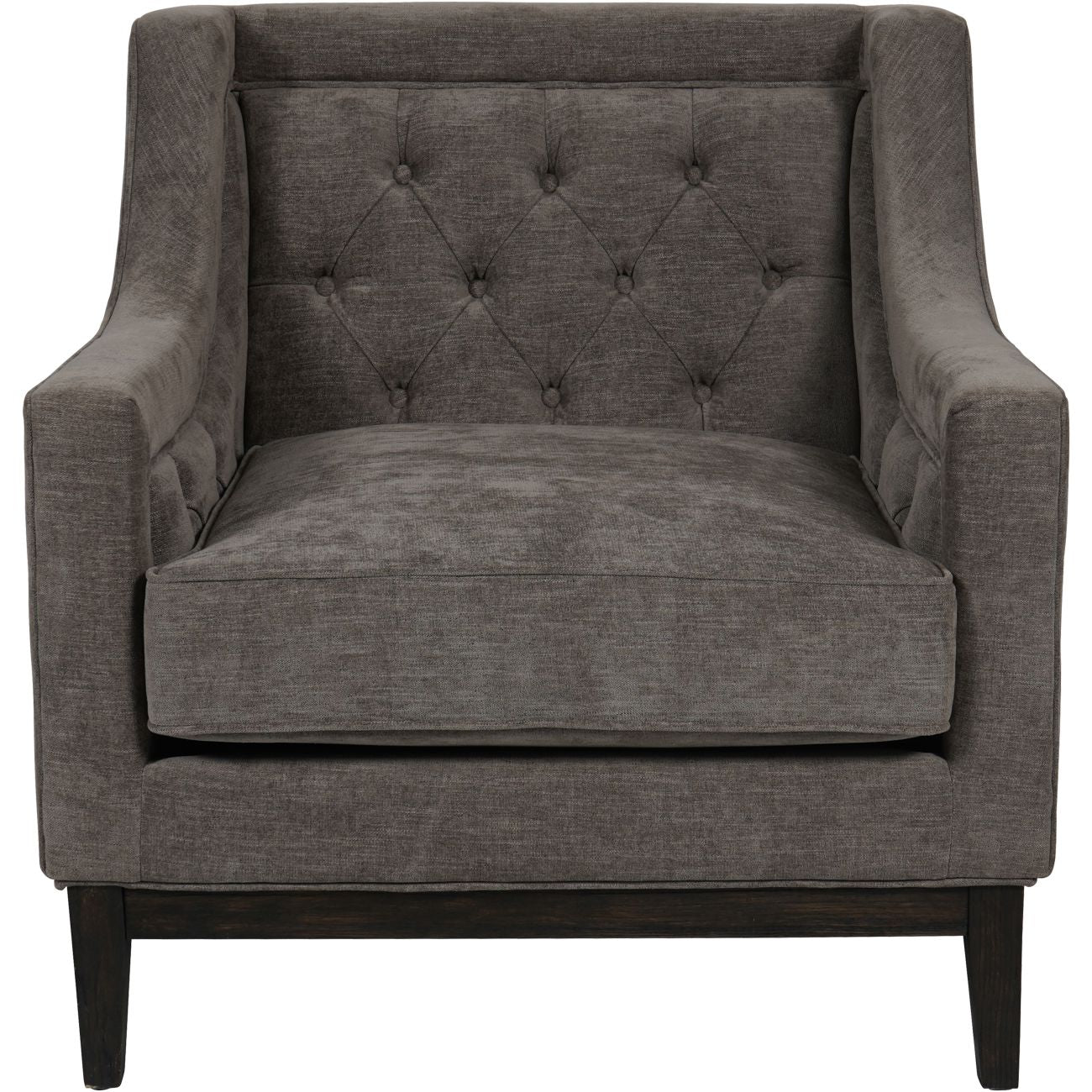 Promotion - Theodore Buttoned Armchair in Warm Grey