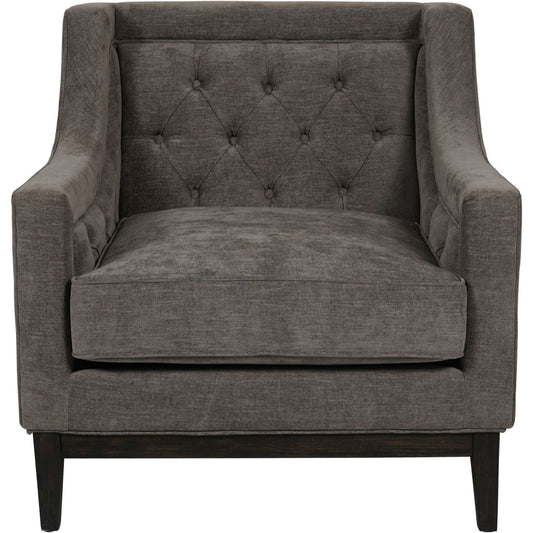 Promotion - Theodore Buttoned Armchair in Warm Grey