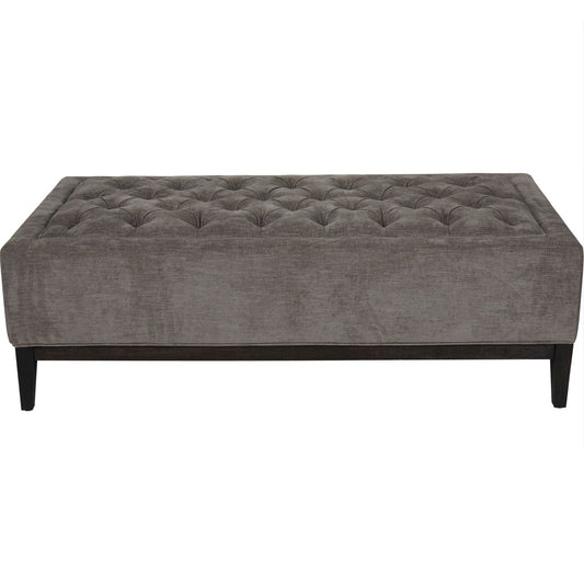Promotion - Theodore Buttoned XL Ottoman in Warm Grey