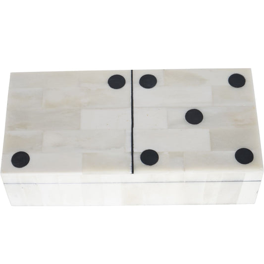 Chollerford Off White Bone Inlay Dominoes Box