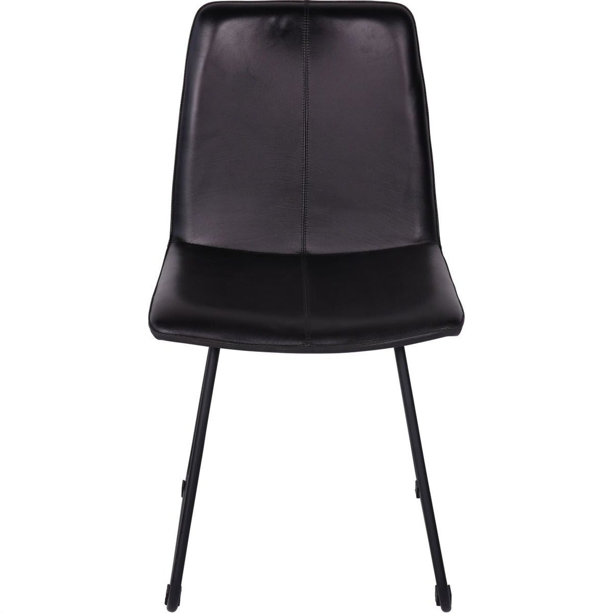 Pair of Robinson Leather Dining Chairs in Charcoal