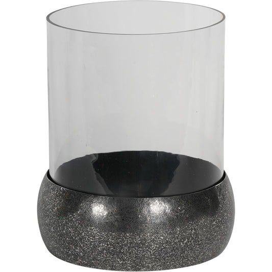 Dusky Finish Medium Glass Hurricane 27x22cm