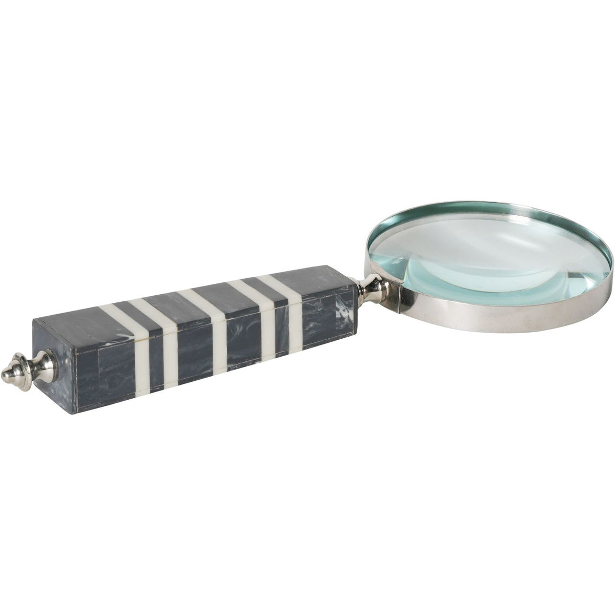 Peebles Grey and White Magnifying Glass