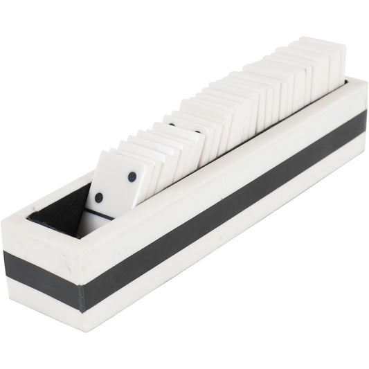 Piper White and Black Domino Set