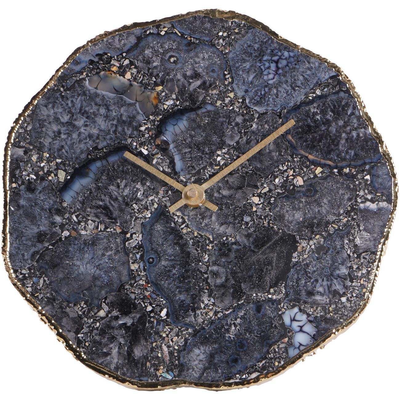 Smokey Agate Mantel Clock 20cm