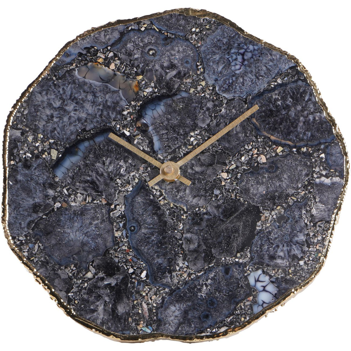Smokey Agate Mantel Clock 20cm