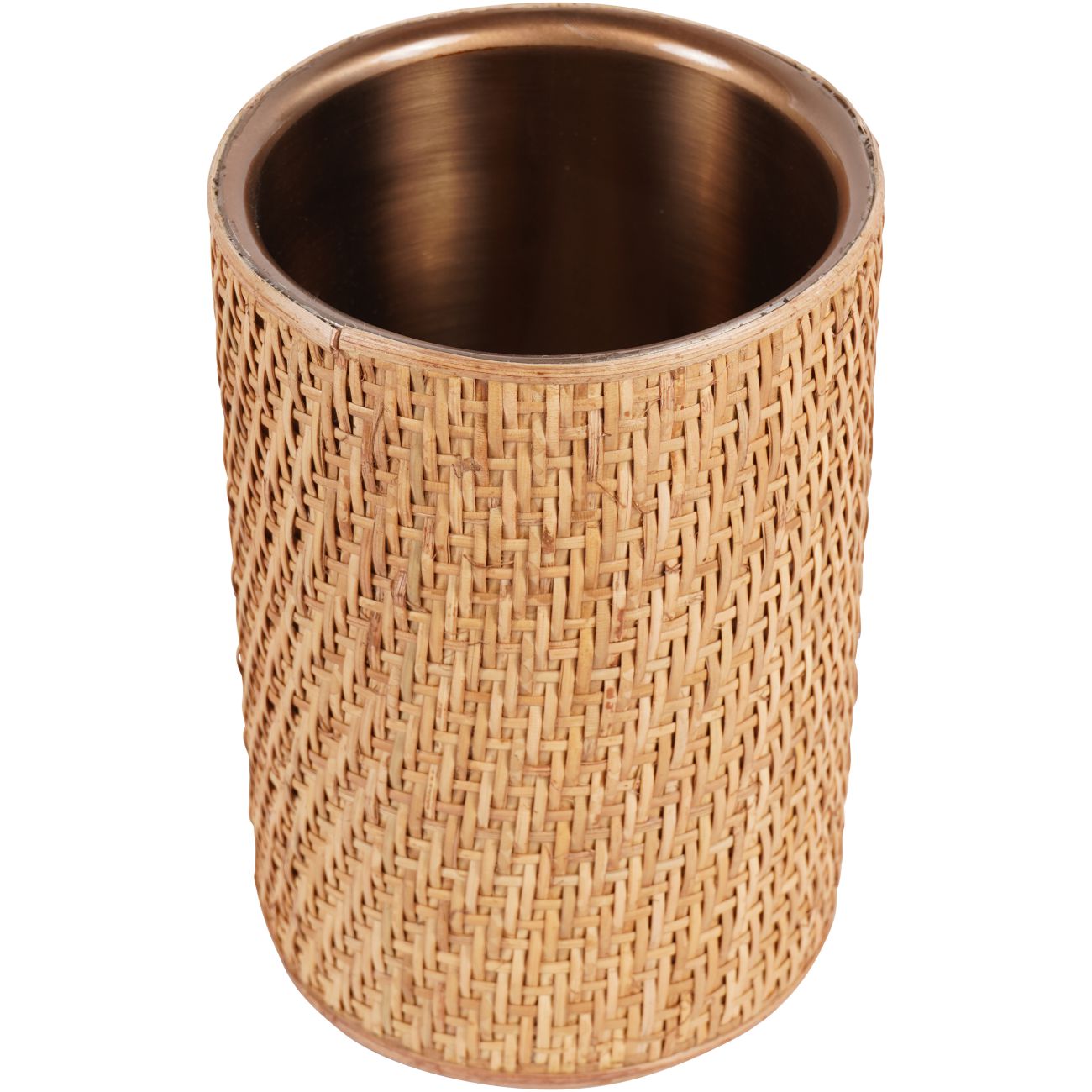 Rattan Dusky Gold Wine Cooler