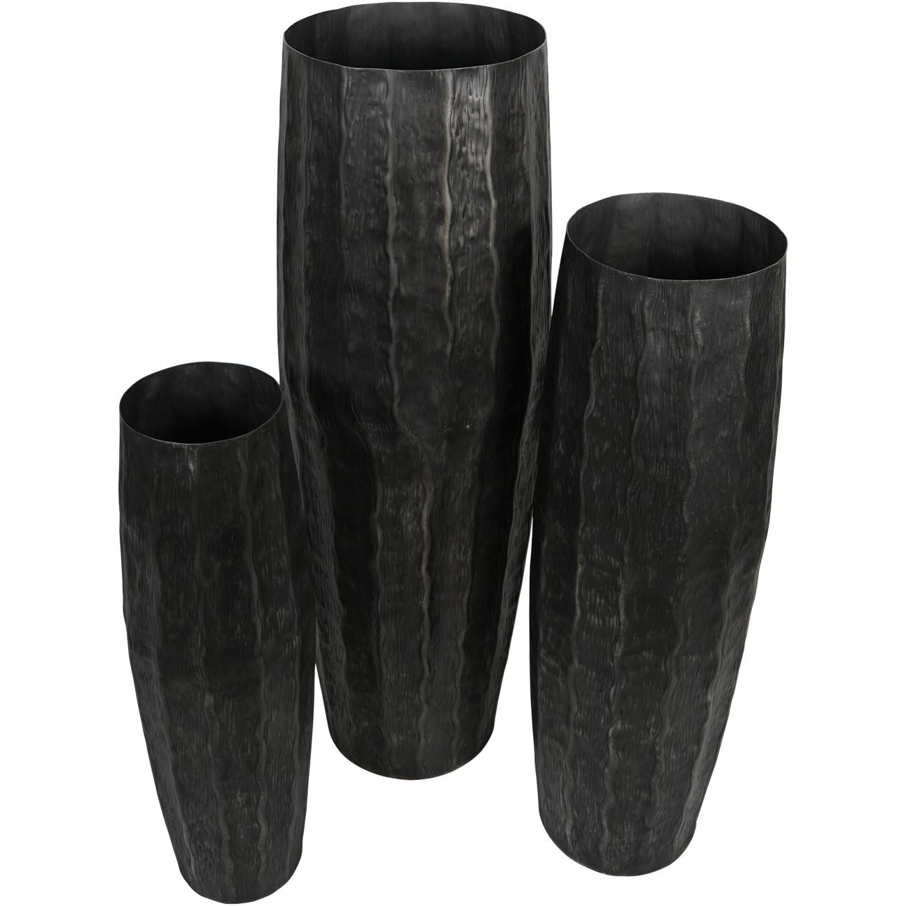 Holland Planters Set of Three Antique Pewter