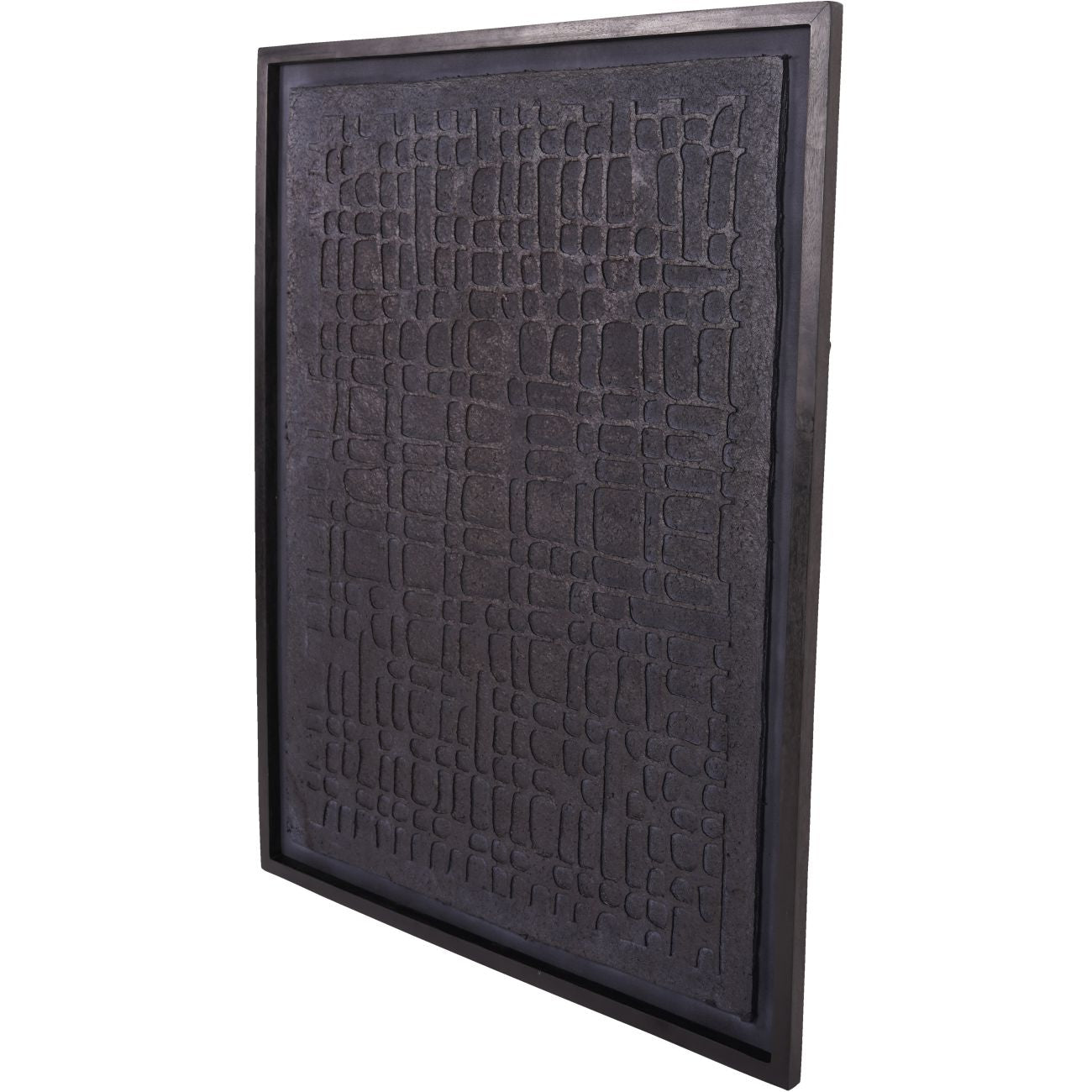 Trenton Large Black Framed Wall Art Papier Mache 1 100x130cm
