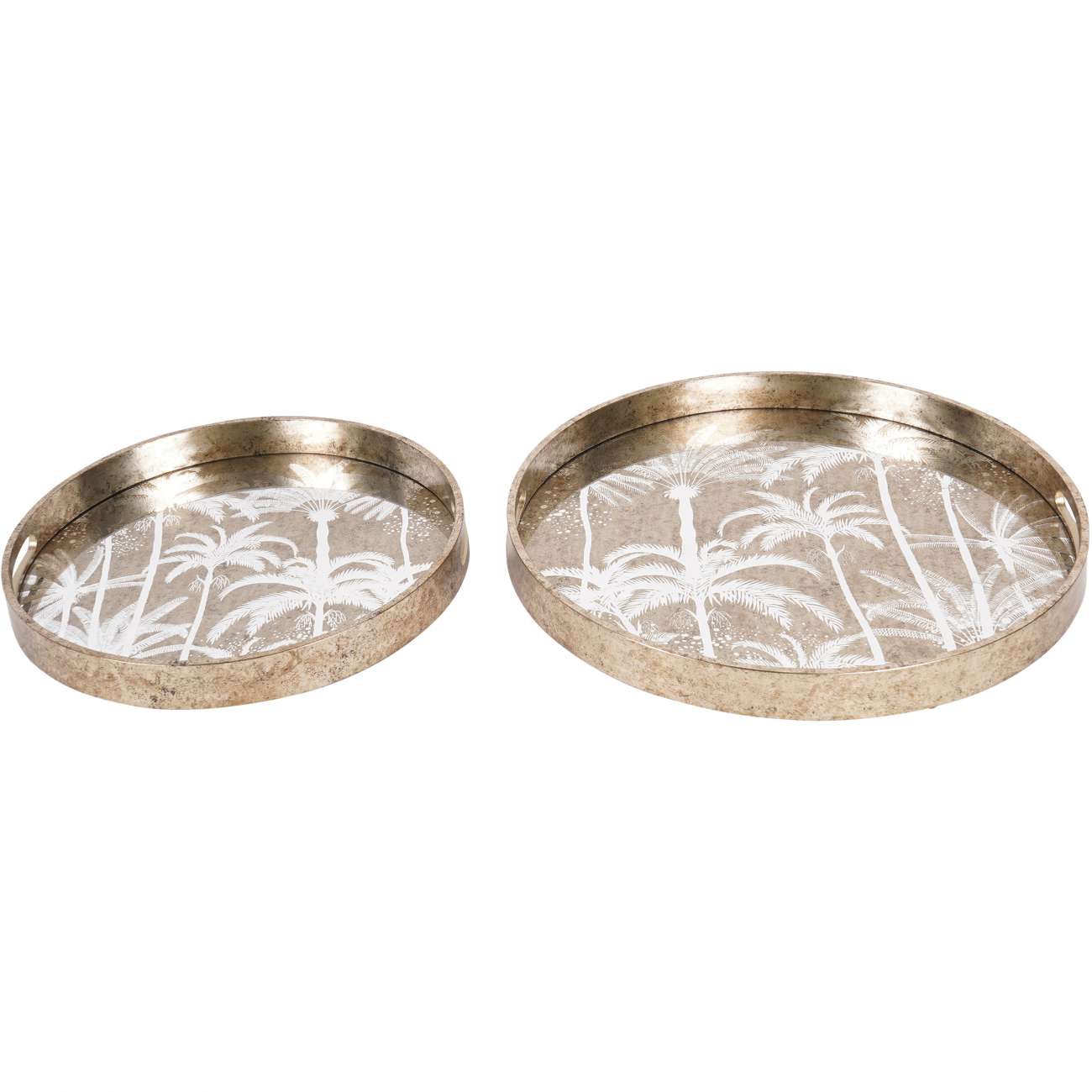 Palm Tree Set Of 2 Trays