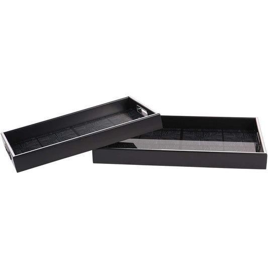Squares Pattern Set of 2 Trays