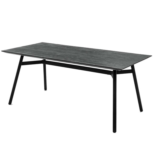 Bronks Black Acacia Fixed Dining Table  180cm