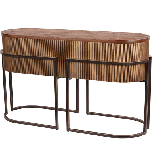 Hunter Corrugated Gold Console