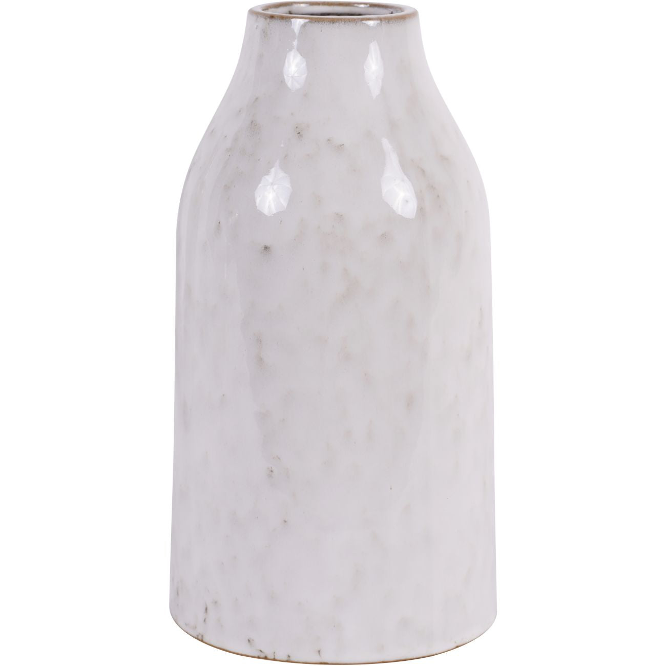 Laura Ashley White Lowick Stoneware Vase Medium