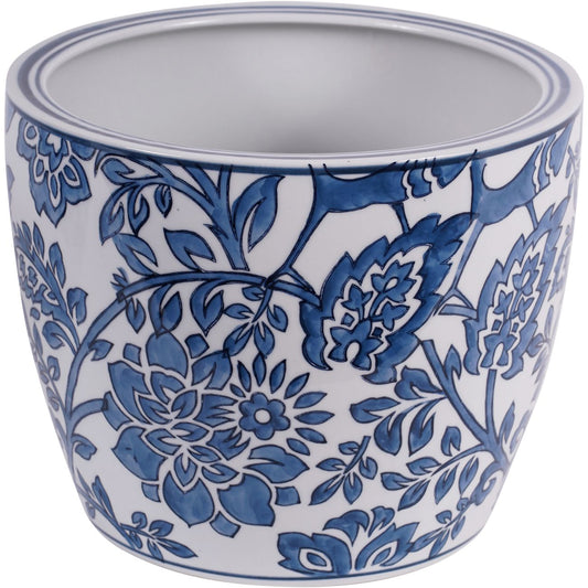 Laura Ashley Blue and White Adain Porcelain Planter Medium
