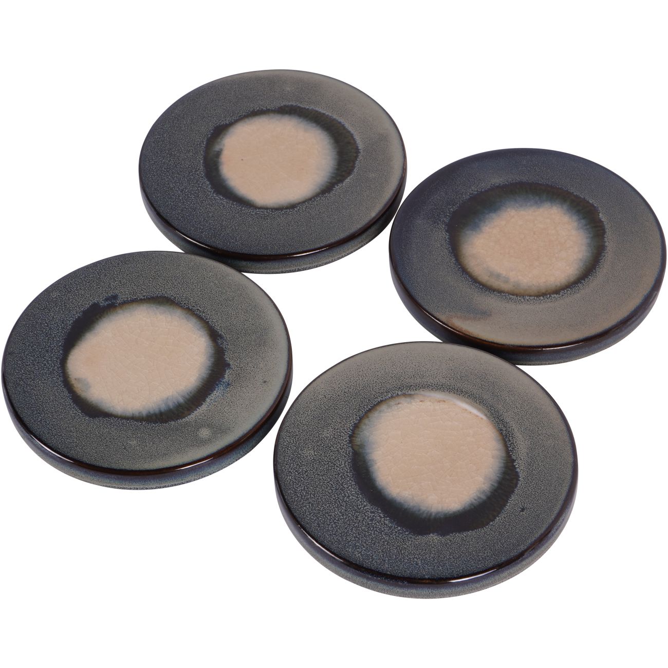 Medway Reactive Glaze Blue Coaster Set of 4