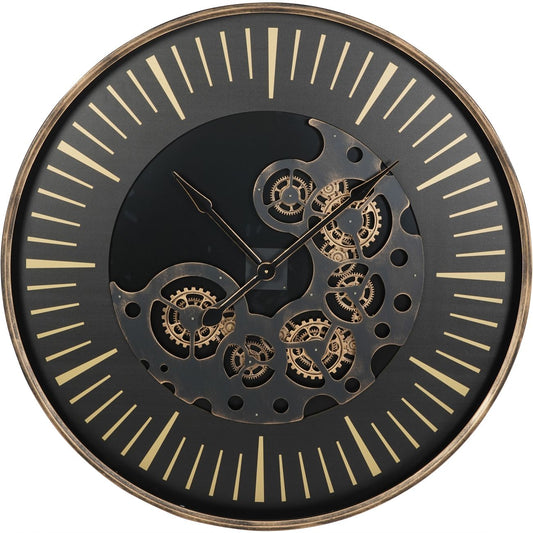 Palladium Wall Clock with moving Cogs 100cm