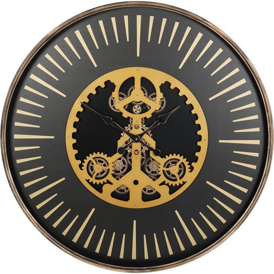 Palladium Wall Clock with Centre Moving Cogs 100cm
