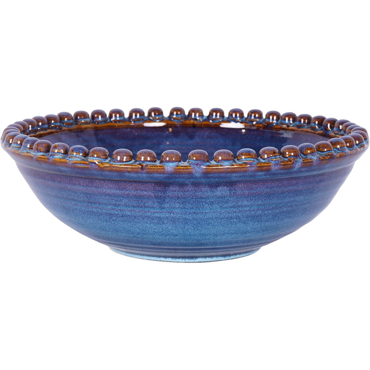 Promotion - Mediterranean Reactive Glaze Ceramic Bowl Blue