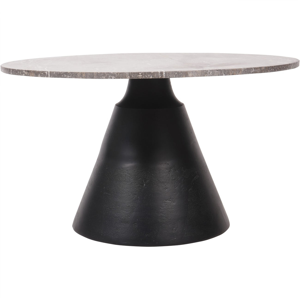 Clifton II Charcoal Black and Dark Travertine Coffee Table Large 75cm