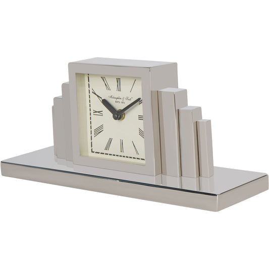 Plaza Nickel Mantel Clock
