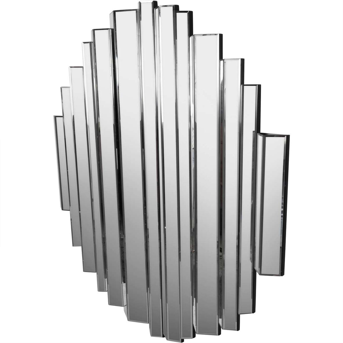 Crystalline Effect Embossed Edges Round Mirror 120cm
