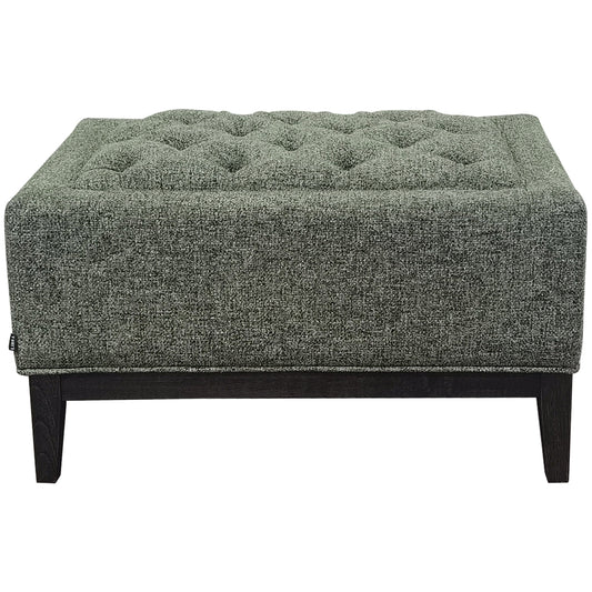 Theodore Buttoned Stool Forest Green
