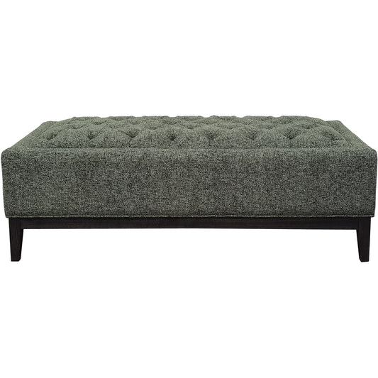 Theodore Buttoned XL Ottoman Forest Green