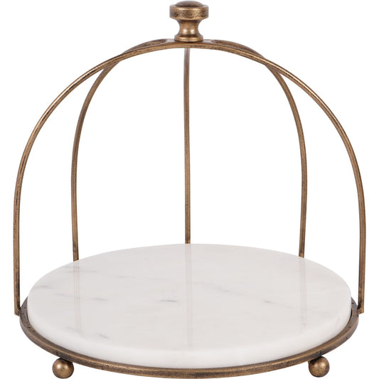 Belvedere Aged Gold One Tiered Stand