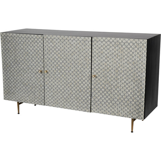 Burgess Bone Inlay 3 Door Buffet Sideboard