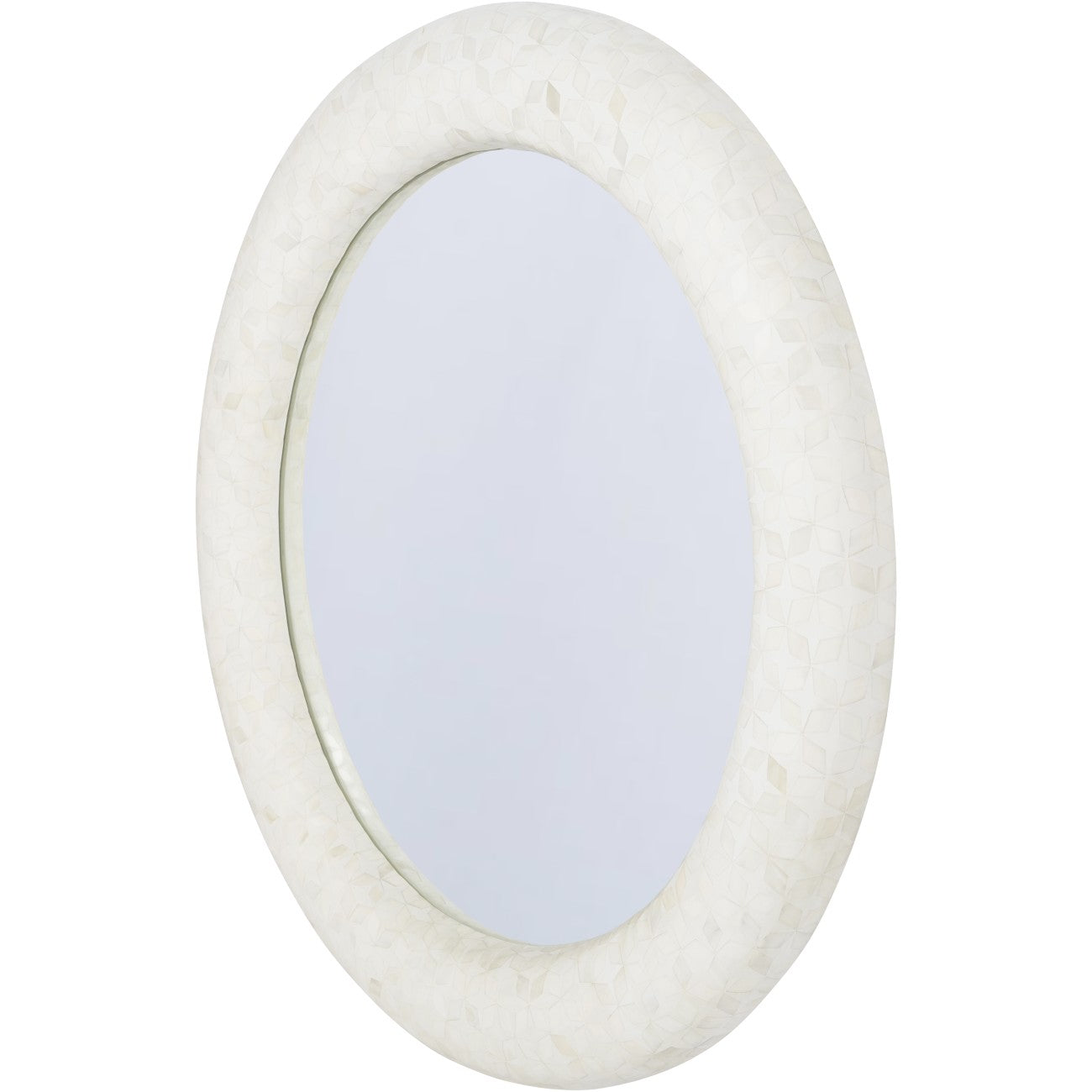 Aspen Bone Inlay Round Mirror 100cm