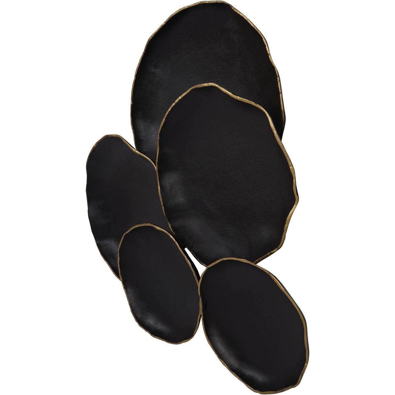 Arlow 5 Disc Black Metal Wall Art