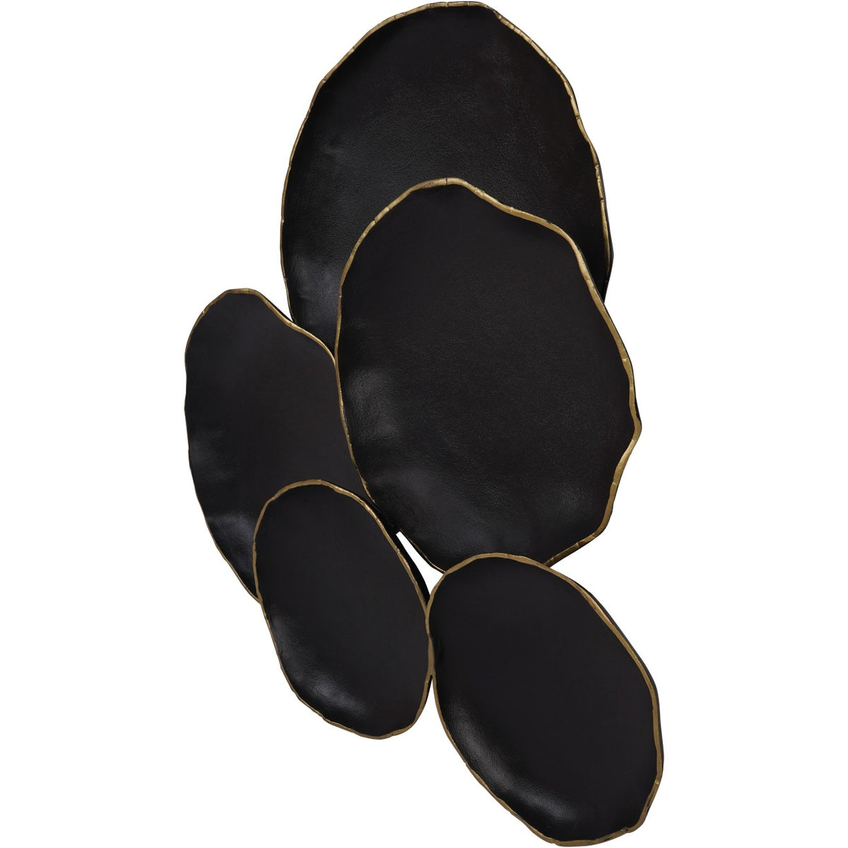 Arlow 5 Disc Black Metal Wall Art