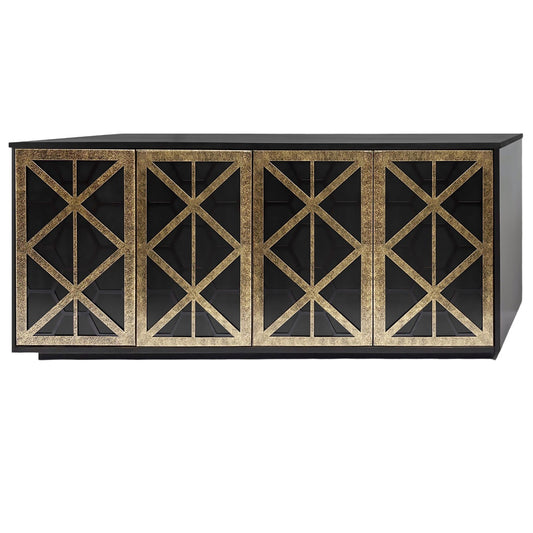 Reeno Fretwork 4 Door Buffet Sideboard