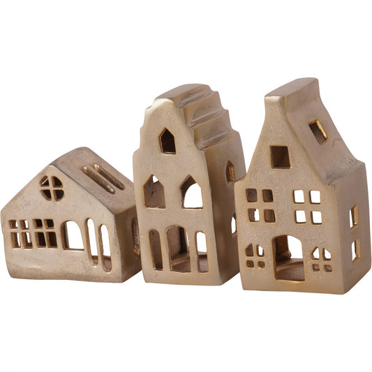 Laura Ashley Hand Crafted House's Gold Set of 3